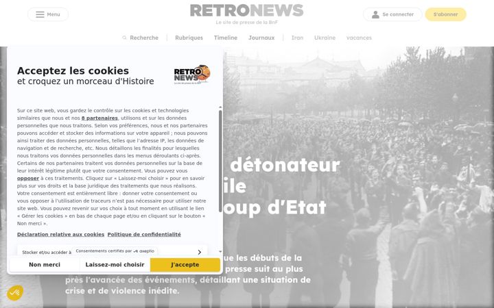 Skjermbilde av retronews.fr