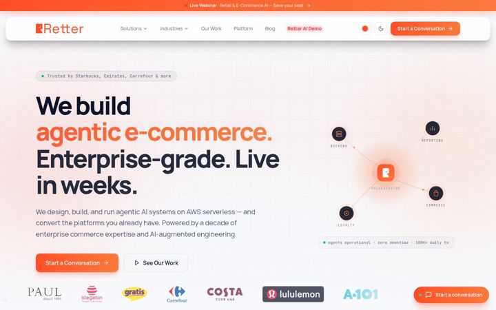Screenshot of retter.io