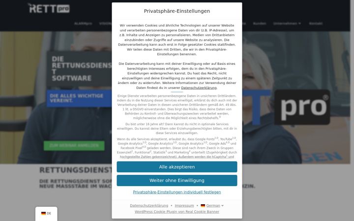 Screenshot του rettpro.de