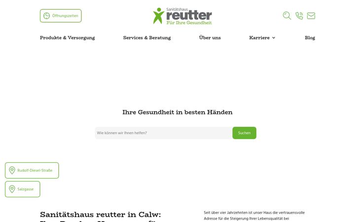 Snimka zaslona za reutter-calw.de
