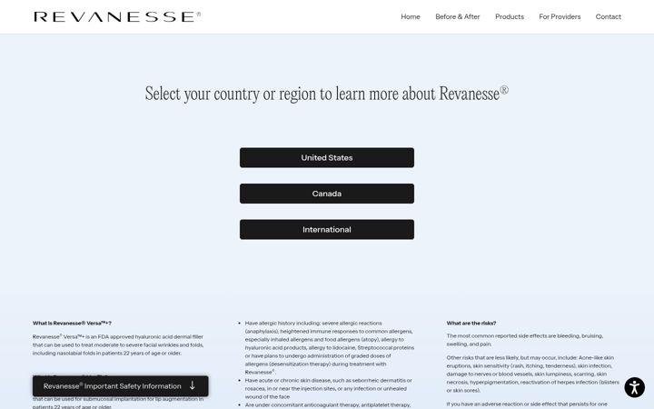 Snimka zaslona za revanesse.com