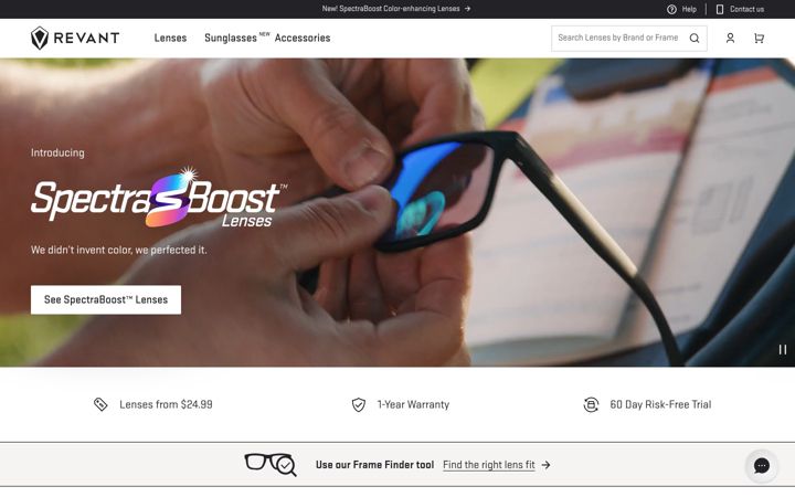 Ekrano kopija revantoptics.com