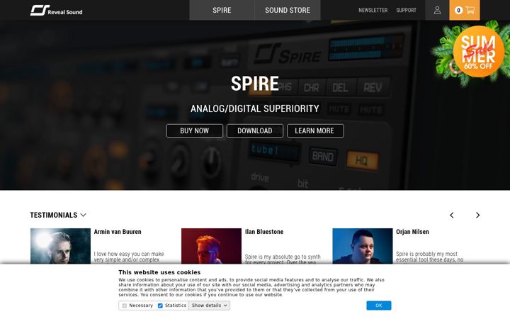 Screenshot of reveal-sound.com
