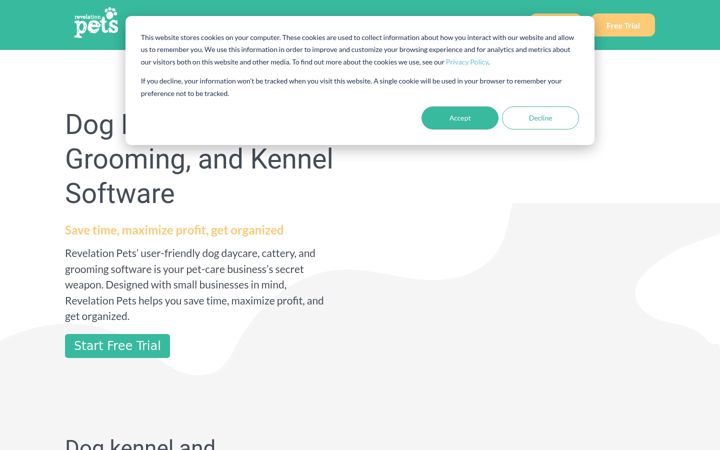 Screenshot of revelationpets.com