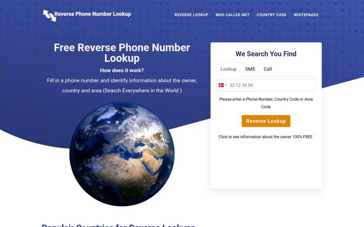 Zrzut ekranu reversephonenumberlookup.pro