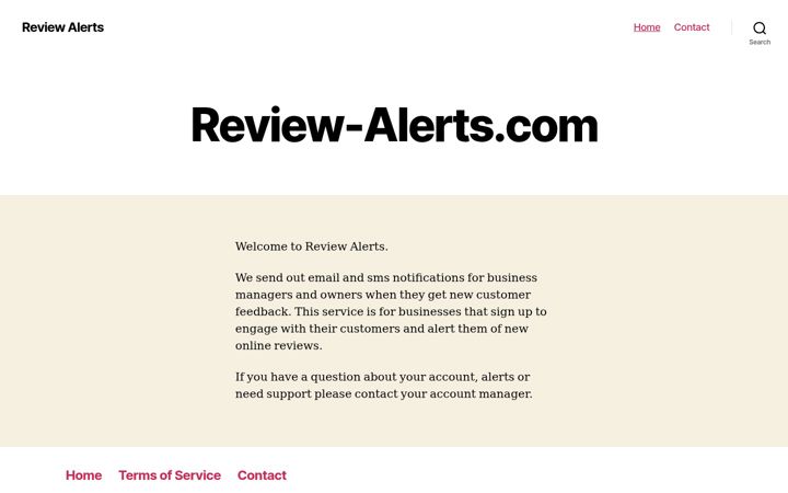 Screenshot of review-alerts.com