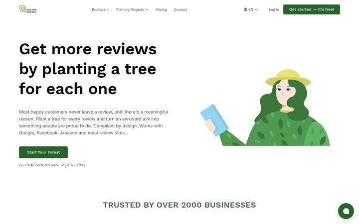 Screenshot of reviewforest.org