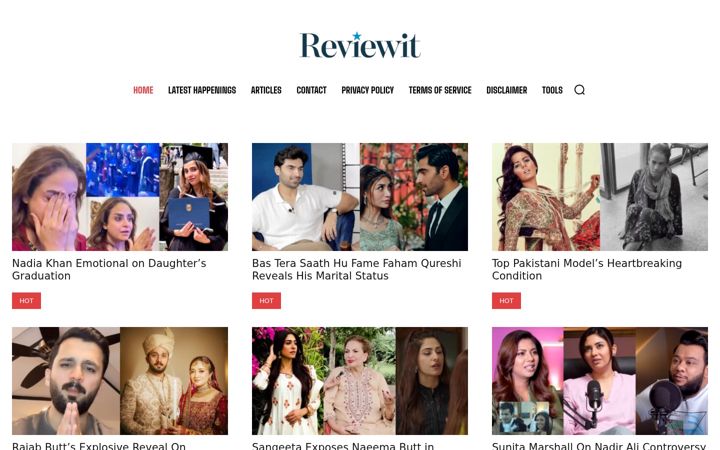 Screenshot of reviewit.pk