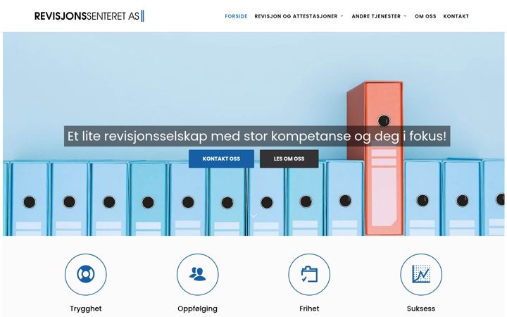 Screenshot of revisjonssenteret.no