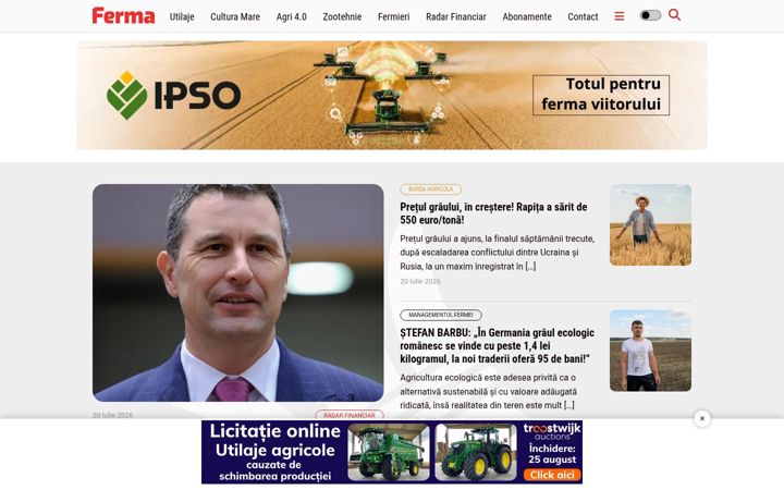 Screenshot of revista-ferma.ro