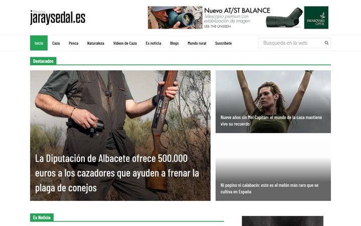 Screenshot of revistajaraysedal.es