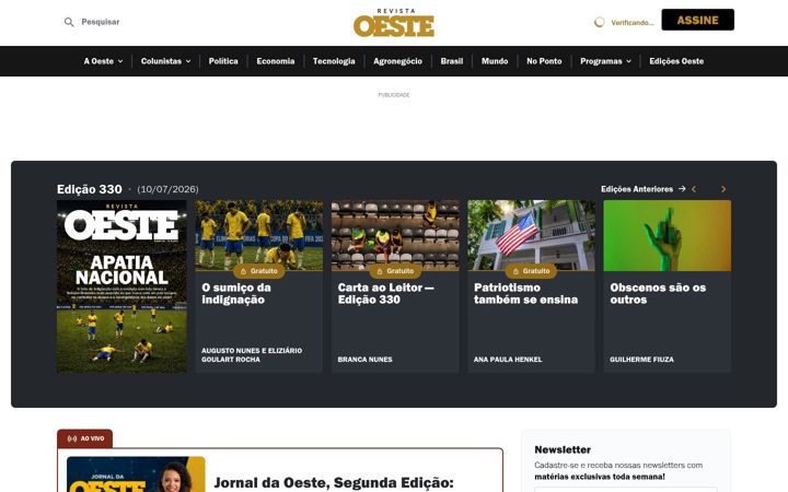 Screenshot von revistaoeste.com