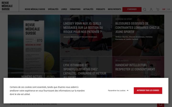 Screenshot of revmed.ch