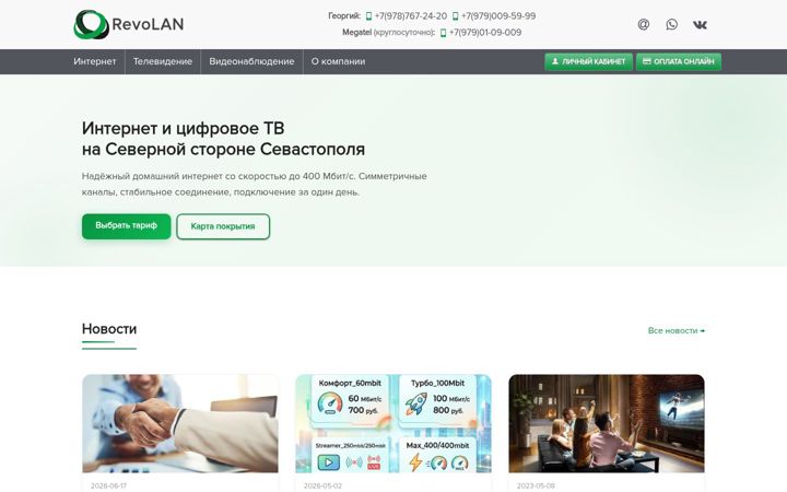 Screenshot of revolan.net