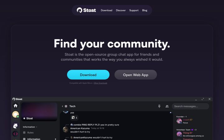 Screenshot of revolt.chat