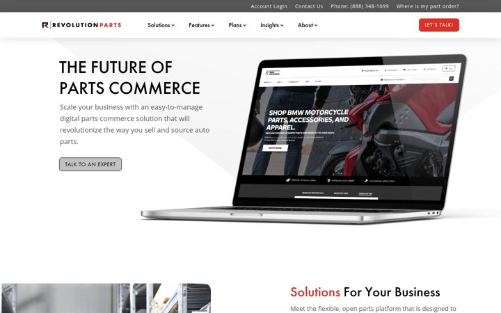 Screenshot of revolutionparts.com