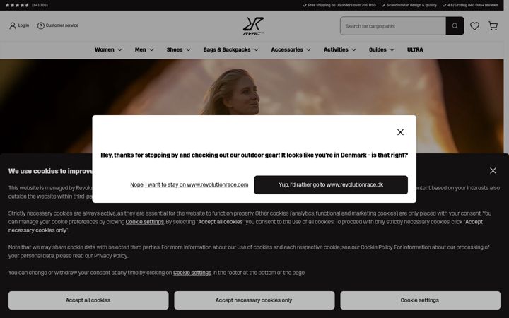 Screenshot of revolutionrace.com