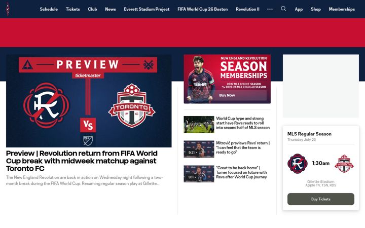 Screenshot of revolutionsoccer.net