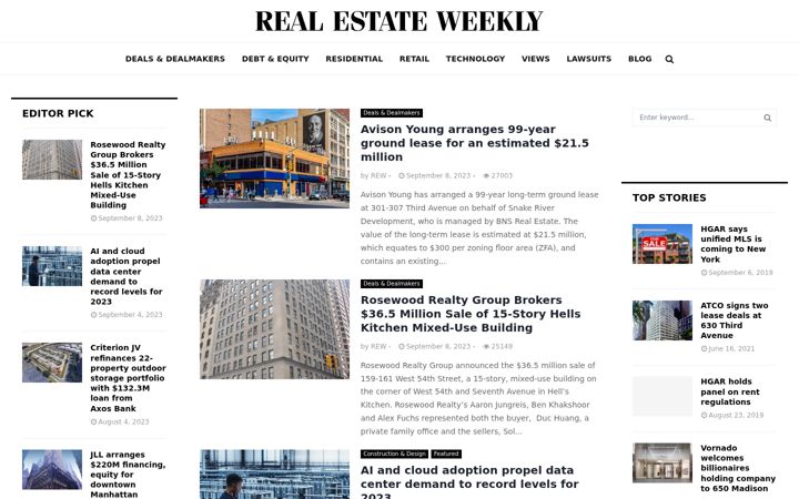 Screenshot of rew-online.com