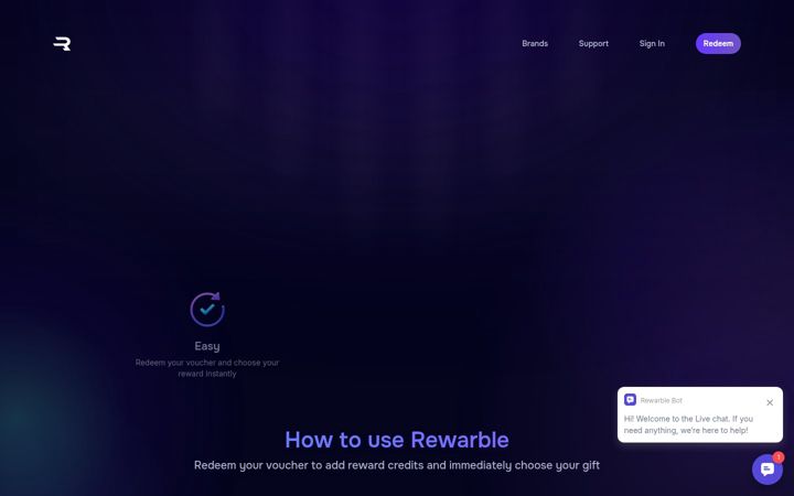 Screenshot of rewarble.com