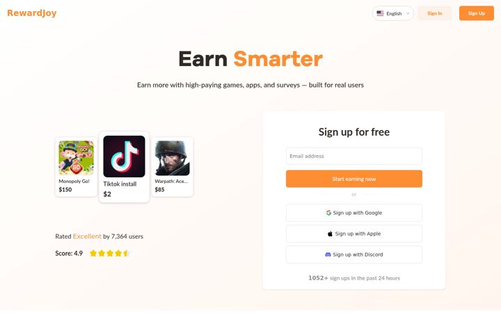 Screenshot του rewardjoy.com