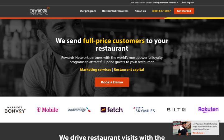 Screenshot of rewardsnetwork.com