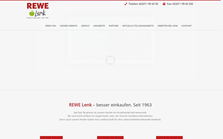 Kuvakaappaus sivustosta rewe-lenk.de