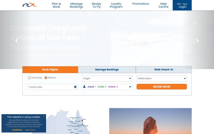 Screenshot di rex.com.au