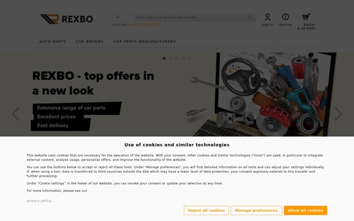 Screenshot of rexbo.co.uk
