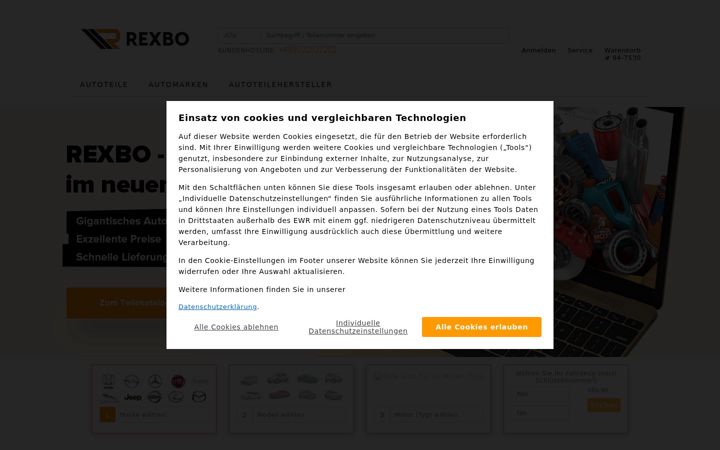 Screenshot of rexbo.de