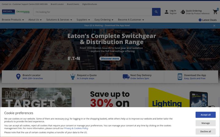 Screenshot of rexel.co.uk