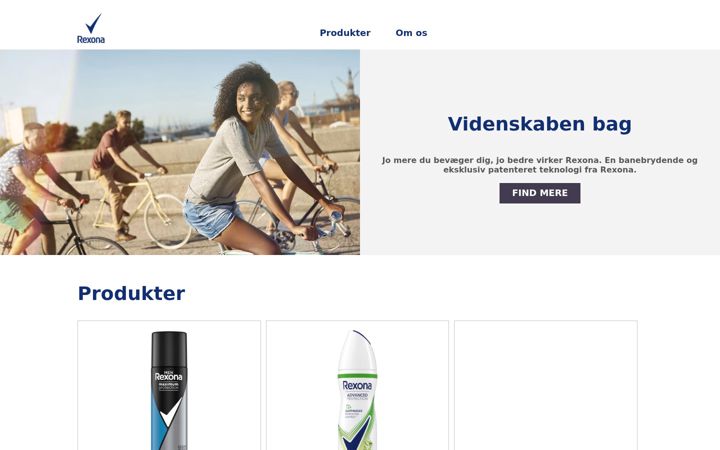 Screenshot of rexona.com