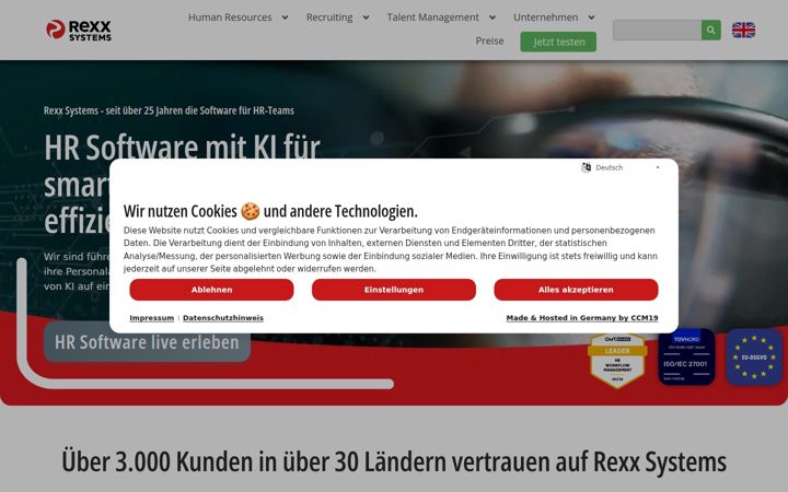Screenshot of rexx-systems.com