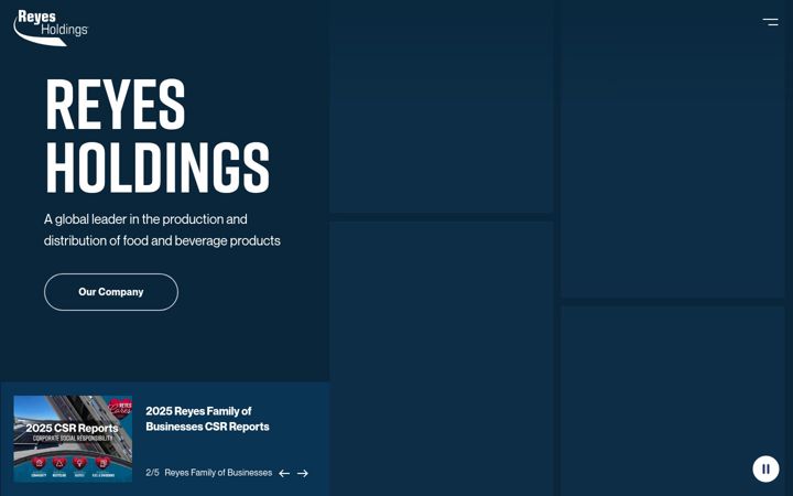 Screenshot of reyesholdings.com