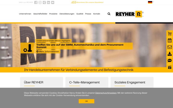Screenshot of reyher.de