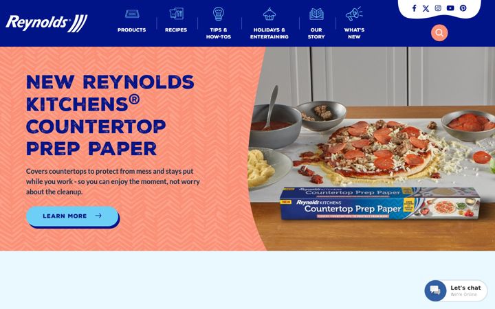 Screenshot of reynoldsbrands.com
