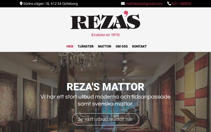 Screenshot of rezas.se