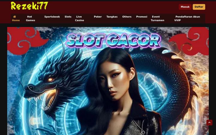 Screenshot of rezeki77slot.com