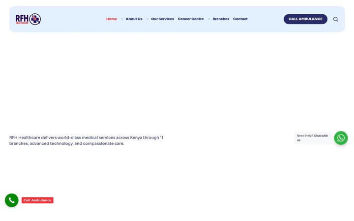 Capture d'écran de rfhhealthcare.co.ke