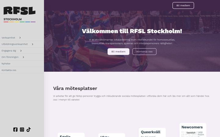 Posnetek zaslona rfslstockholm.se
