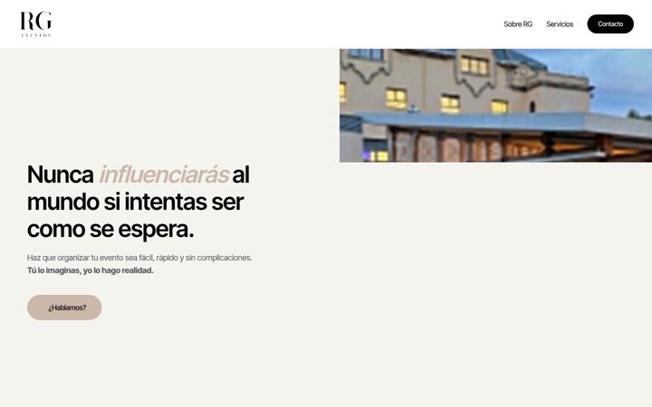 Captura de pantalla de rg-eventos.com