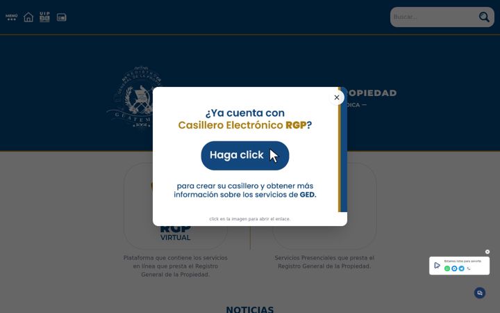 Screenshot of rgp.org.gt