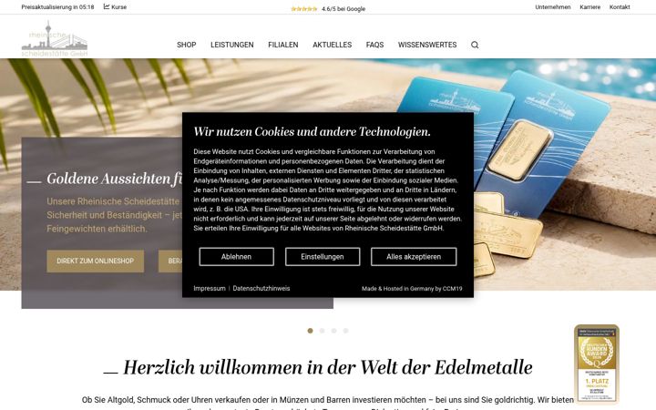 Zrzut ekranu rheinische-scheidestaette.de