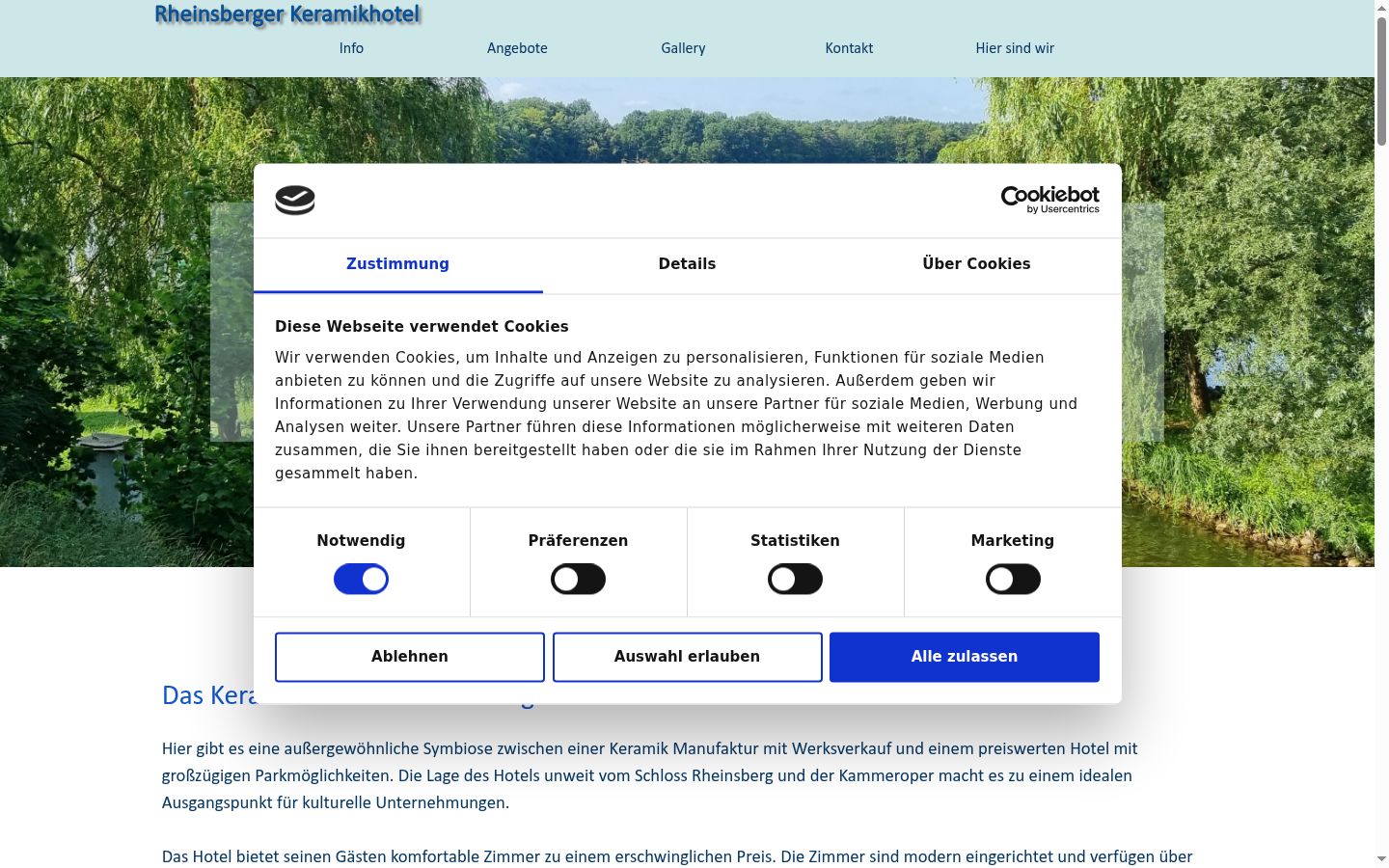 Screenshot tal-banner tal-kunsens muri qabel kwalunkwe interazzjoni