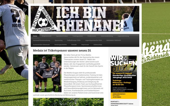 Screenshot of rhenaniarichterich.de