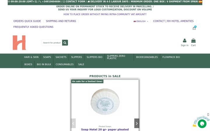 Screenshot of rhhotelamenities.com
