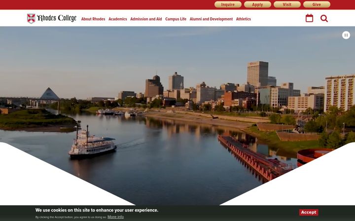 Screenshot of rhodes.edu