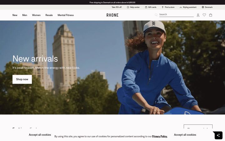 Screenshot of rhone.com