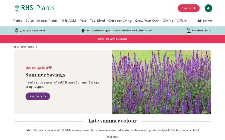 Screenshot of rhsplants.co.uk