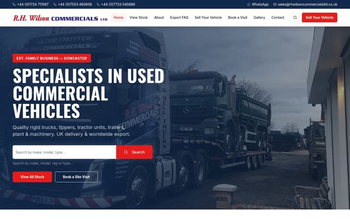 Screenshot of rhwilsoncommercialsltd.co.uk